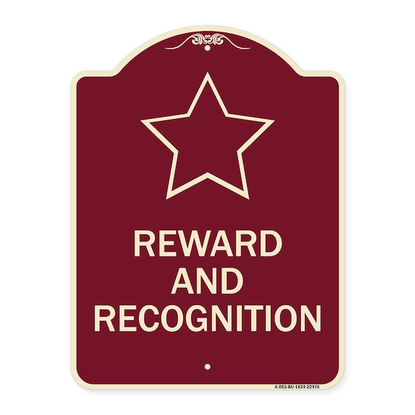 Reward and Recognition Heavy-Gauge Aluminum Architectural Sign, 24" x 18", BU-1824-22976